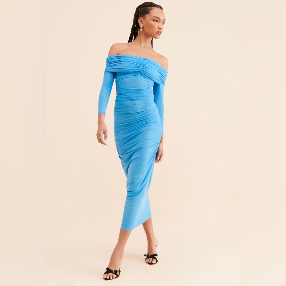 Emily blue mesh dress